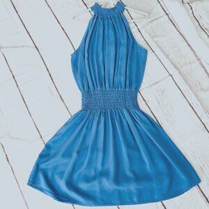 Red Haute Tencel Dress - Denim Blue | Size XS
